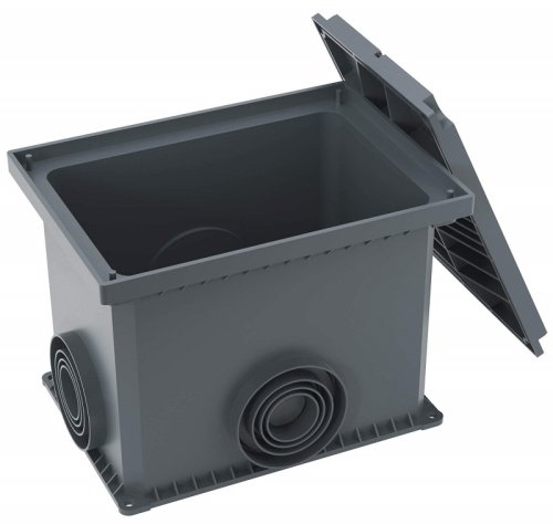 Колодец смотровой для двустенных труб DKC Octopus 335х240х255мм черный фото Колодец смотровой для двустенных труб DKC Octopus 335х240х255мм черный картинка